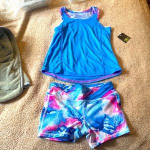 I only wore the shorts once never wore the shirt! $15